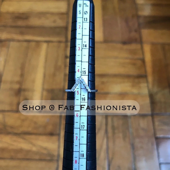 Diamond Enhancer Ring Round Cut V stackable size 5 - Picture 6 of 8